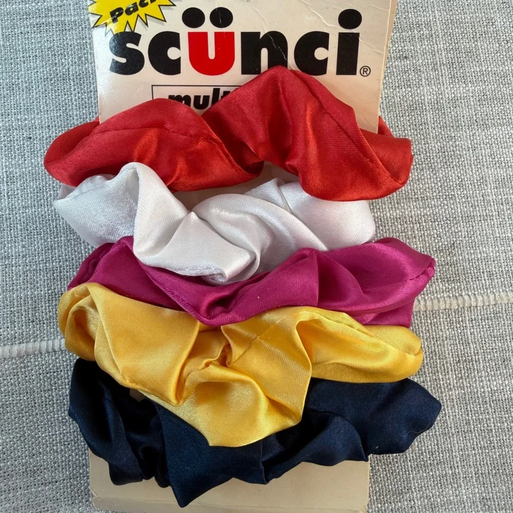 Scunci Satin Scrunchie Vintage 90s Y2K 5 Pack 13899 Scrunchys